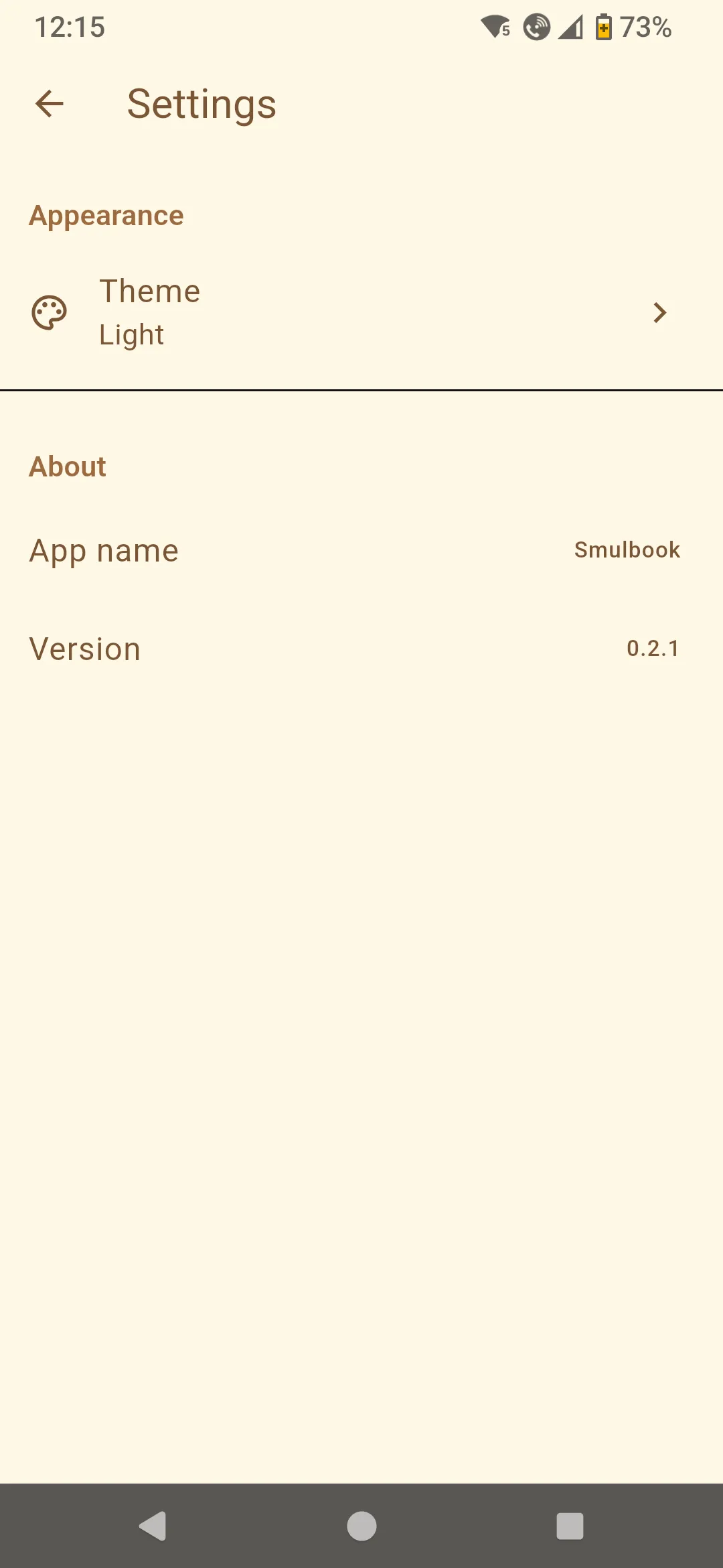 Settings in Smulbook